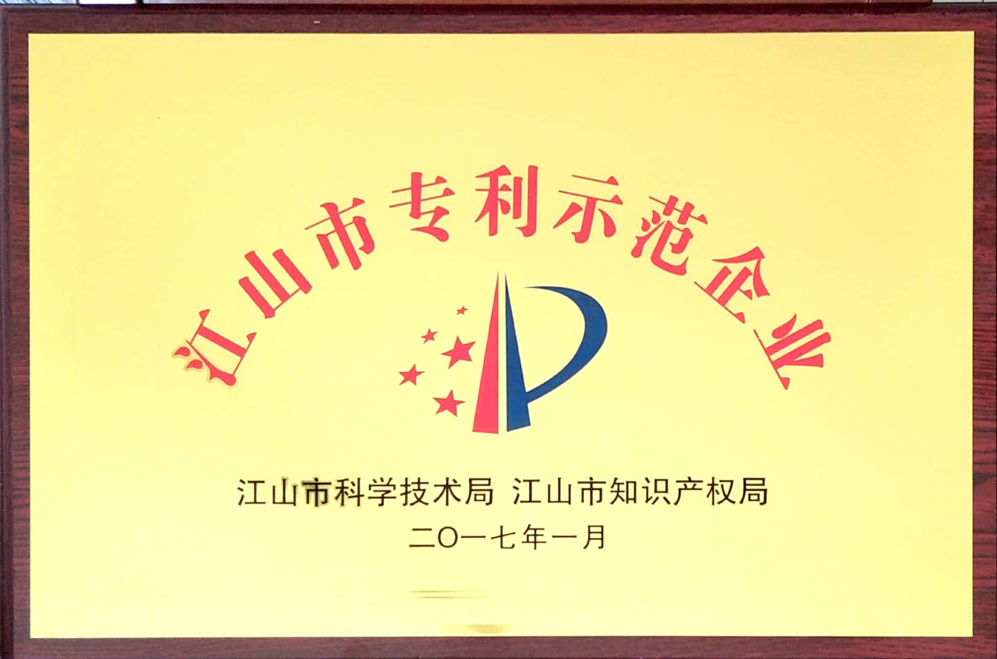 江山（shān）市專利示（shì）範企業